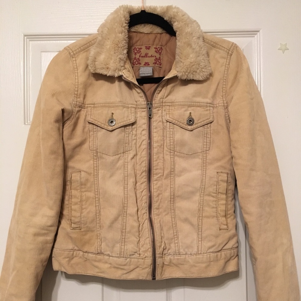 Hollister corduroy and faux fur jacket